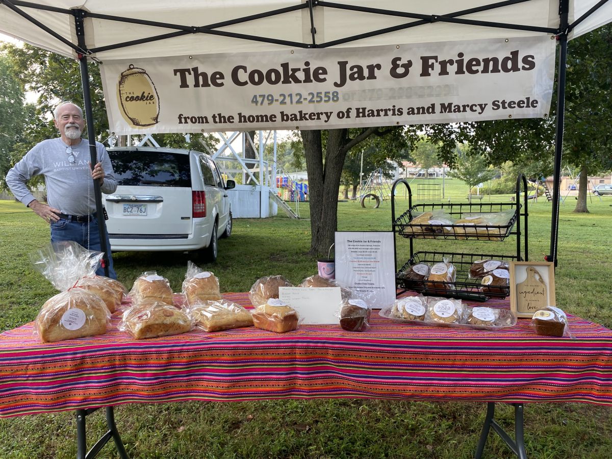 The Cookie Jar and Friends farmers market booth
