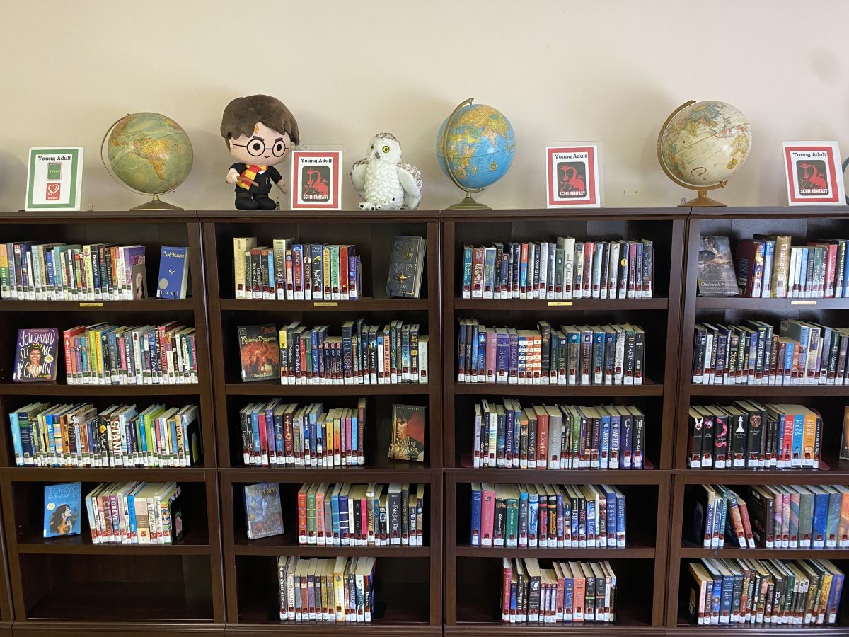 books on a bookshelf
